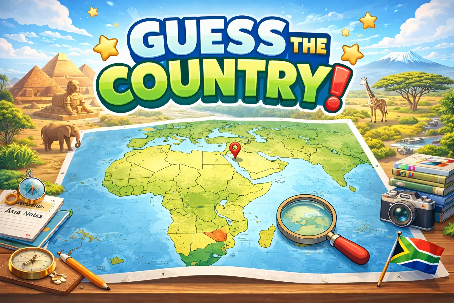 🌍 Guess the Country by Shape – Africa Map Quiz