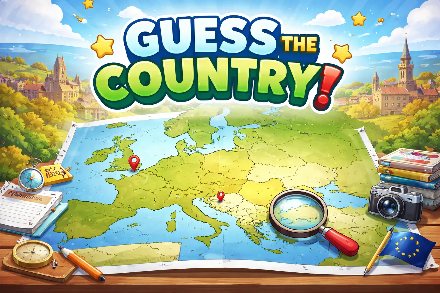 🌍 Guess the Country by Shape – Europe Map Quiz