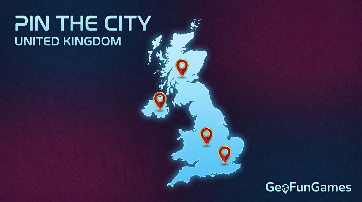Markeer de stad - Verenigd Koninkrijk: oefen topografie door steden op de kaart aan te wijzen.