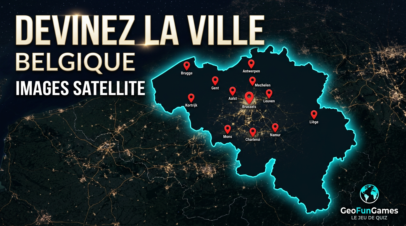Raad de stad op basis van satellietbeelden - België
