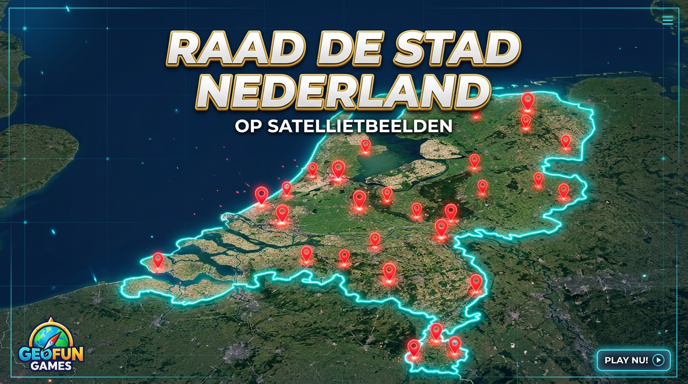 Raad de stad op basis van satellietbeelden - Nederland