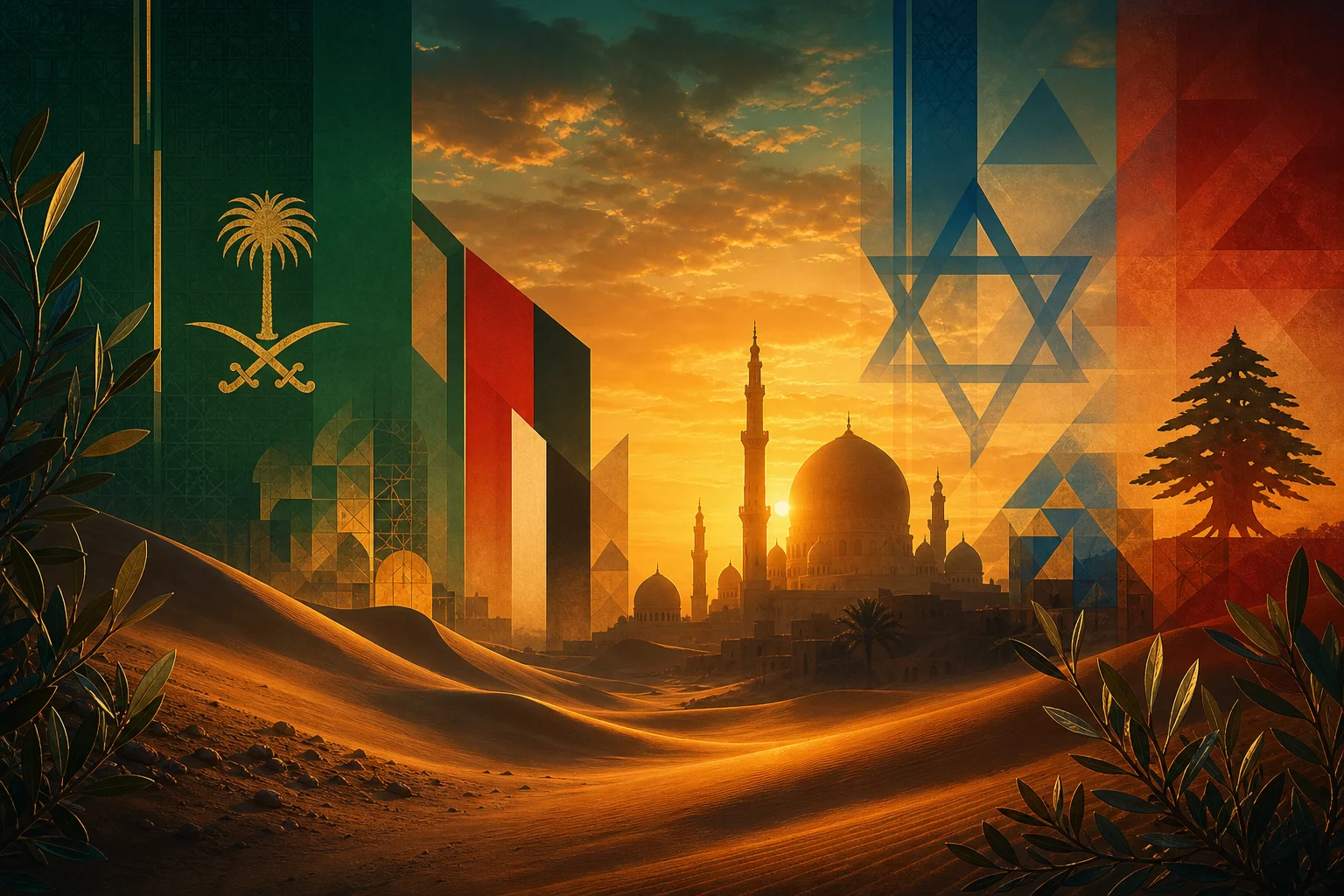 Illustration preview for Flags of the Middle East - GeoFunGames Learn